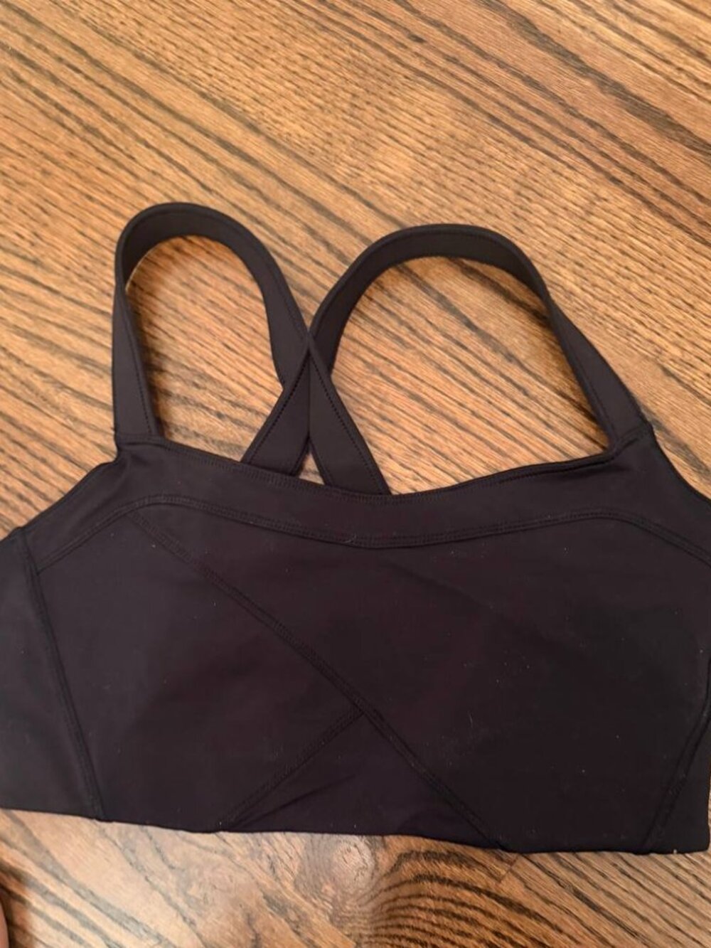 Lululemon Black Energy Bra Cross Front Strappy Back
